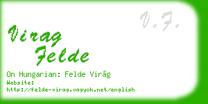 virag felde business card